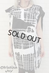 Sale30%off 【CHRISTIAN JOY】 "SUBWAY" ハンドプリントビッグシルエットカットソー