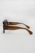 画像3: Sale30%off【DZMITRY SAMAL】 "INTERSECTION 1" スクエアサングラス / ブラウン (3)