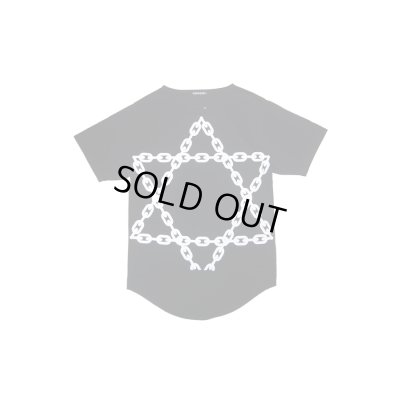 画像3: Sale30%off【FAR★STAR】 六芒星チェーン変形ビッグカットソー / ブラック
