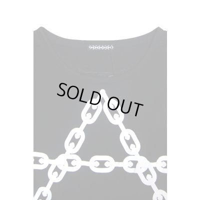 画像4: Sale30%off【FAR★STAR】 六芒星チェーン変形ビッグカットソー / ブラック