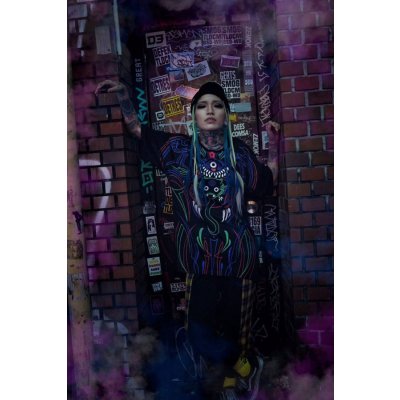 画像6: Sale30%off【FAR★STAR】 ピンストライプ変形ビッグカットソー / フルカラー