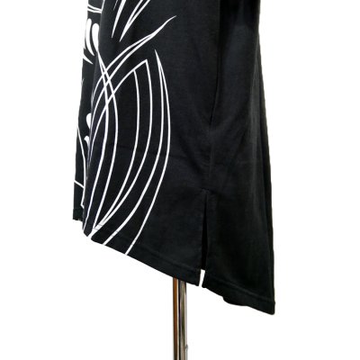 画像5: Sale30%off【FAR★STAR】 ピンストライプ変形ビッグカットソー / ブラック