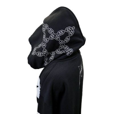 画像5: Sale30%off【コスモス × FAR★STAR】 レトロビッグシルエットパーカー / ブラック