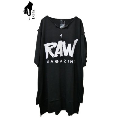 画像1: Sale30%off【DöPEZ】 "RAW" プリント＋ロゴ刺繍カットソー / ホワイト