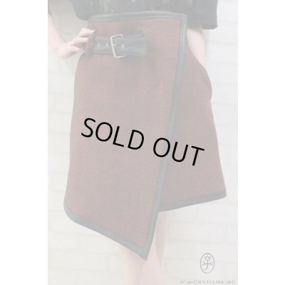 画像1: Sale80%off 【JC de CASTELBAJAC】 ヘリンボーン柄ウールスカート