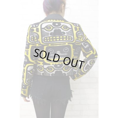 画像5: Sale80%off 【JC de CASTELBAJAC】 FACE柄ダブルライダースジャケット