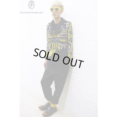 画像3: Sale80%off 【JC de CASTELBAJAC】 FACE柄ダブルライダースジャケット