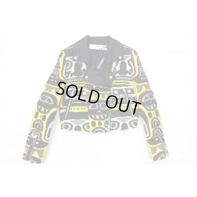 画像7: Sale80%off 【JC de CASTELBAJAC】 FACE柄ダブルライダースジャケット