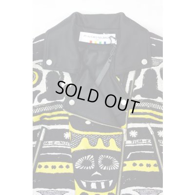 画像9: Sale80%off 【JC de CASTELBAJAC】 FACE柄ダブルライダースジャケット