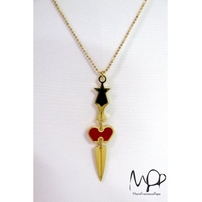 画像1: Sale50%off 【Maria Francesca Pepe】 "HEART+SWORD" チャームネックレス