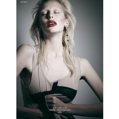 画像5: Sale50%off 【Maria Francesca Pepe】 クロス×ターコイズ 装飾ロングピアス