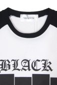 画像4:  【SHADOW】 "BLACK SDW" プリントラグランスウェットトップス (4)
