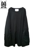 画像1: 【SHINICHI SUMINO】 ラグランムスリンロングスリーブTシャツ / ブラック (1)