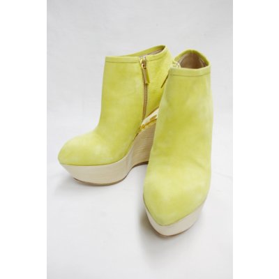 画像6: Sale90%off 【Tanja S London】 イエローウッドソールブーティ