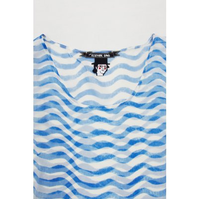 画像6: Sale70%off 【THE RODNIK BAND】 ウェーブ柄シルクシフォンタンクトップ