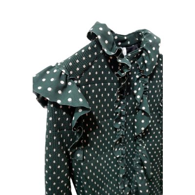 画像3: ▲USED▲【VETEMENTS】 ドット柄フリル装飾シャツ