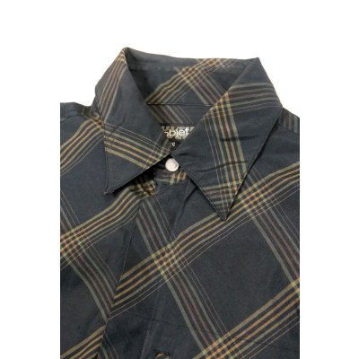 画像4:  ▲ USED ▲ チェック柄ポリエステルシャツ