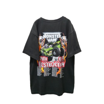 画像2:  ▲ USED ▲ "MONSTER JAM" レーシングプリントTシャツ