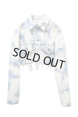 Sale50%off▲USED▲【Riley】 クロップドブリーチデニムジャケット