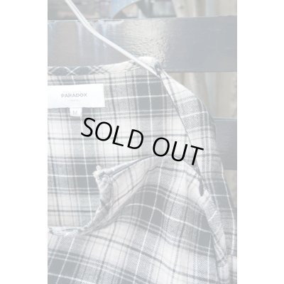 画像4: ▲USED▲【PARADOX】 タータンチェック柄ムスリンカットソー / ブラック