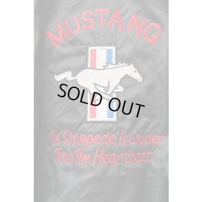 画像4: ▲USED▲ "MUSTANG" 刺繍ナイロンブルゾン / ブラック