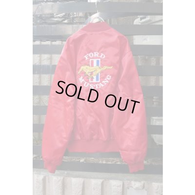 画像2: ▲USED▲ "MUSTANG" 刺繍ナイロンブルゾン / レッド