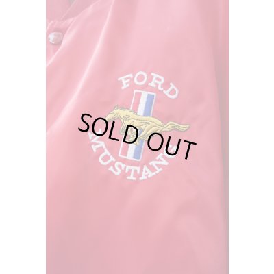 画像3: ▲USED▲ "MUSTANG" 刺繍ナイロンブルゾン / レッド