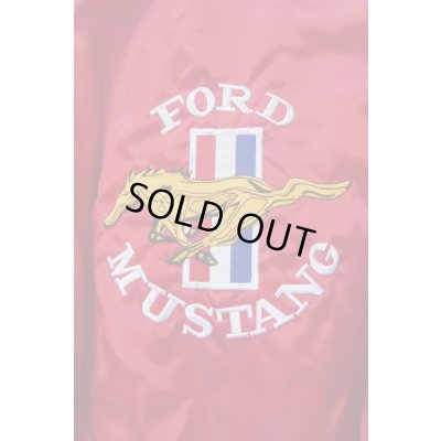 画像4: ▲USED▲ "MUSTANG" 刺繍ナイロンブルゾン / レッド