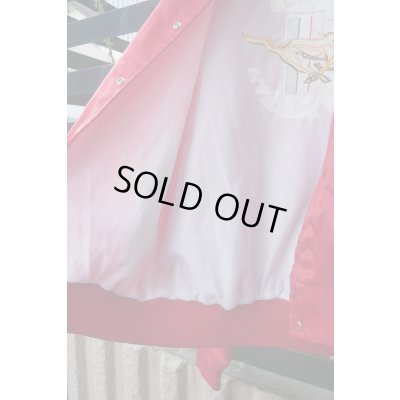 画像7: ▲USED▲ "MUSTANG" 刺繍ナイロンブルゾン / レッド