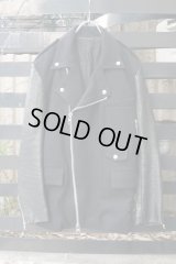 Sale50%off ▲USED▲【ONE HUNDRED】 レザー切り替えウールジャケット