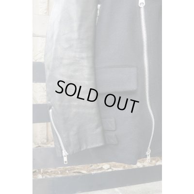 画像6: Sale50%off ▲USED▲【ONE HUNDRED】 レザー切り替えウールジャケット