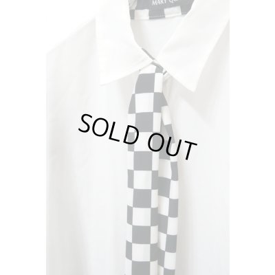 画像3: ▲USED▲【MARY QUANT】 タイ付き切り替えシャツ