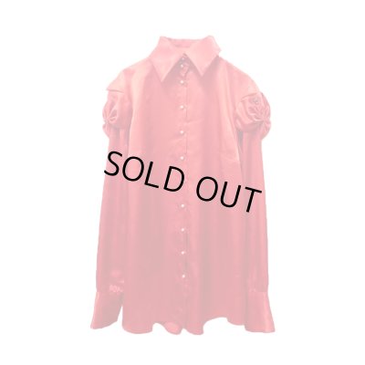 画像1:  Sale50%off▲USED▲【JENNY FAX】 変形サテンシャツ