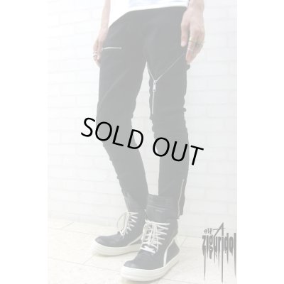 画像1: Sale50%off【ZIG UR IDOL】 Y-ZIPバイカーデニムパンツ
