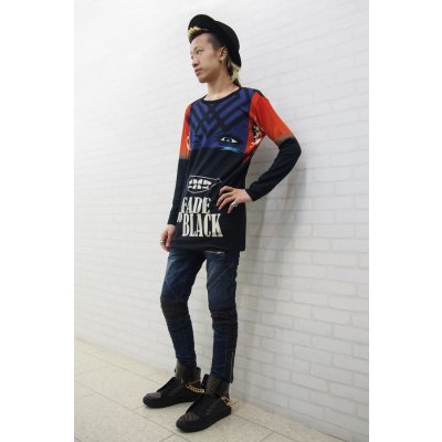 画像4:  【ZIG UR IDOL】 "FADE TO BLACK" フルプリントニットトップス