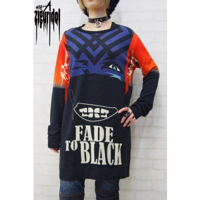 画像1:  【ZIG UR IDOL】 "FADE TO BLACK" フルプリントニットトップス