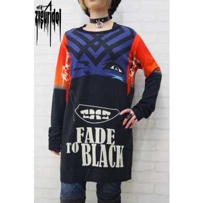 画像1: Sale30%off 【ZIG UR IDOL】 "FADE TO BLACK" フルプリントニットトップス