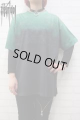 Sale50%off 【ZIG UR IDOL】 "BLEND LEATHERETTE" フルプリントカットソー