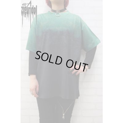 画像1: Sale50%off 【ZIG UR IDOL】 "BLEND LEATHERETTE" フルプリントカットソー