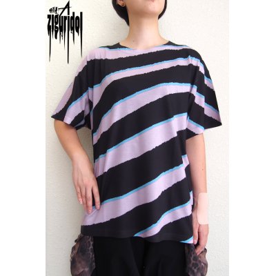 画像1: Sale50%off 【ZIG UR IDOL】 "DELA-ZEBRA" フルプリントカットソー / ピンク