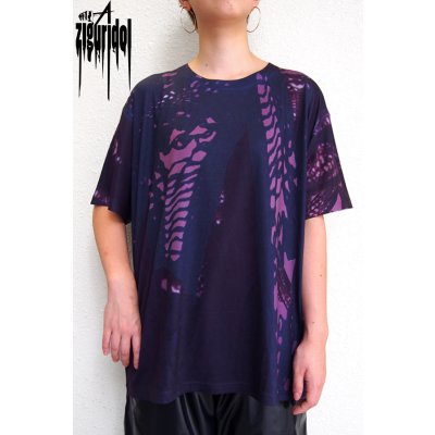 画像1: Sale50%off 【ZIG UR IDOL】 "PURPLE WIRE" フルプリントカットソー