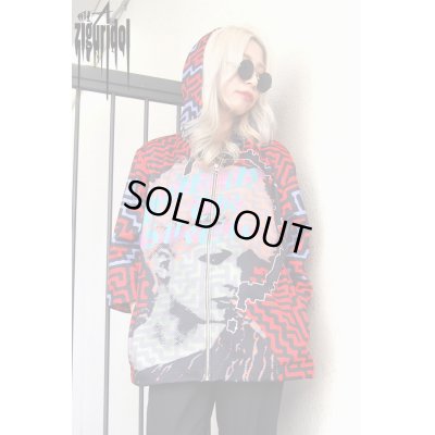 画像1:  Sale50%off  【ZIG UR IDOL】 "MAZE IN THE STREET" グラフィック7分袖パーカー