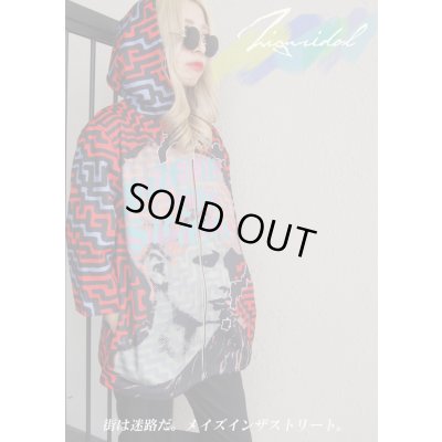 画像7:  Sale50%off  【ZIG UR IDOL】 "MAZE IN THE STREET" グラフィック7分袖パーカー