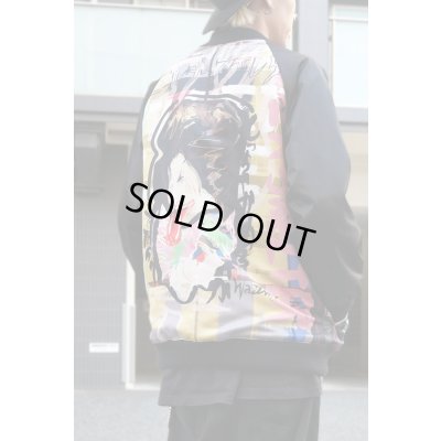 画像4:  Sale50%off  【ZIG UR IDOL】 "ELDER SKELTER" グラフィックブルゾン / ブラックリブ