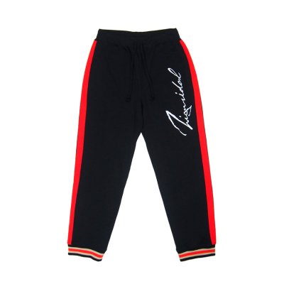 画像3: 【ZIG UR IDOL】 サイドラインスウェットパンツ / ブラック × レッド