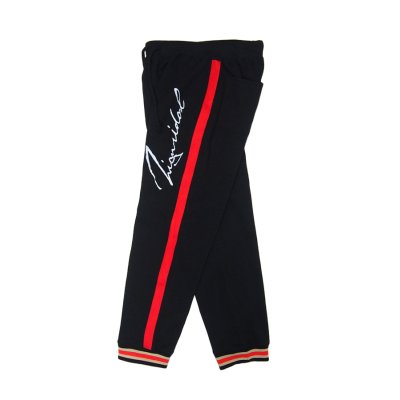 画像4: 【ZIG UR IDOL】 サイドラインスウェットパンツ / ブラック × レッド