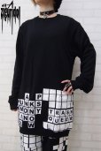 画像1: Sale50％off【ZIG UR IDOL】 "CROSSWORD BERLIN" 切り替えロング丈スウェットトップス (1)