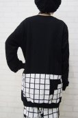 画像2: Sale50％off【ZIG UR IDOL】 "CROSSWORD BERLIN" 切り替えロング丈スウェットトップス (2)
