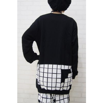 画像2: Sale50％off【ZIG UR IDOL】 "CROSSWORD BERLIN" 切り替えロング丈スウェットトップス