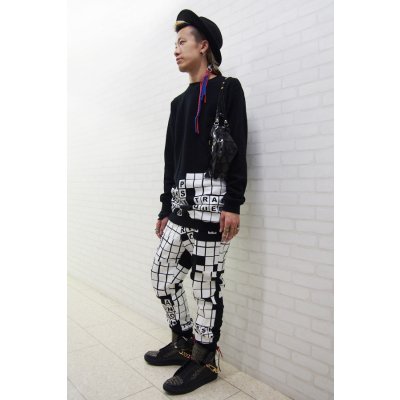 画像4: Sale50％off【ZIG UR IDOL】 "CROSSWORD BERLIN" 切り替えロング丈スウェットトップス